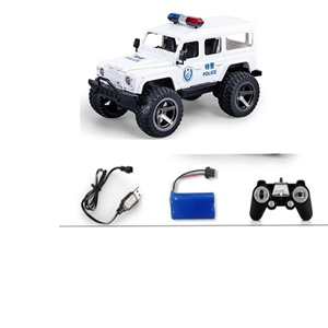 ماشین کنترلی شارژی جیپ پلیس سفید Remote Control LAND ROVER DEFENDER POLICE JEEP 2.4G -اسباب بازی